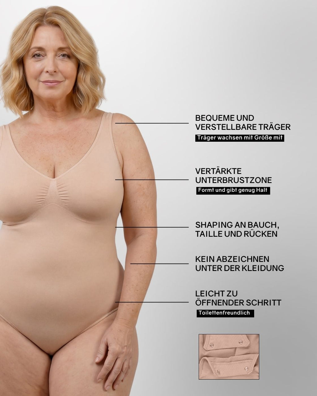 Shape Bestseller - Body Extra breite Träger + Body breitere Träger + Top mit Raffung