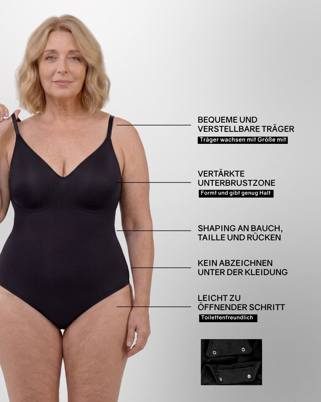 Shape Bestseller - Body Extra breite Träger + Body breitere Träger + Top mit Raffung